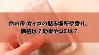 命の母 カイロの貼る場所や香り、価格は？効果や生理にいいのか、口コミは？