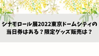 シナモロール展2022東京ドームシティの当日券はある？限定グッズ販売は？