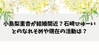 小島梨里杏が結婚間近？彼氏石崎ひゅーいとのなれそめや現在の活動は？