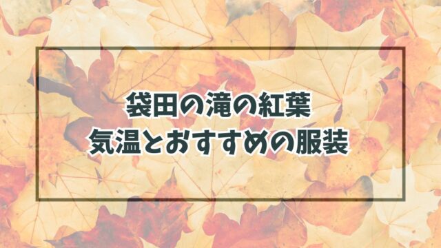 袋田の滝の紅葉の服装は？11月12月の気温とおすすめアイテム！