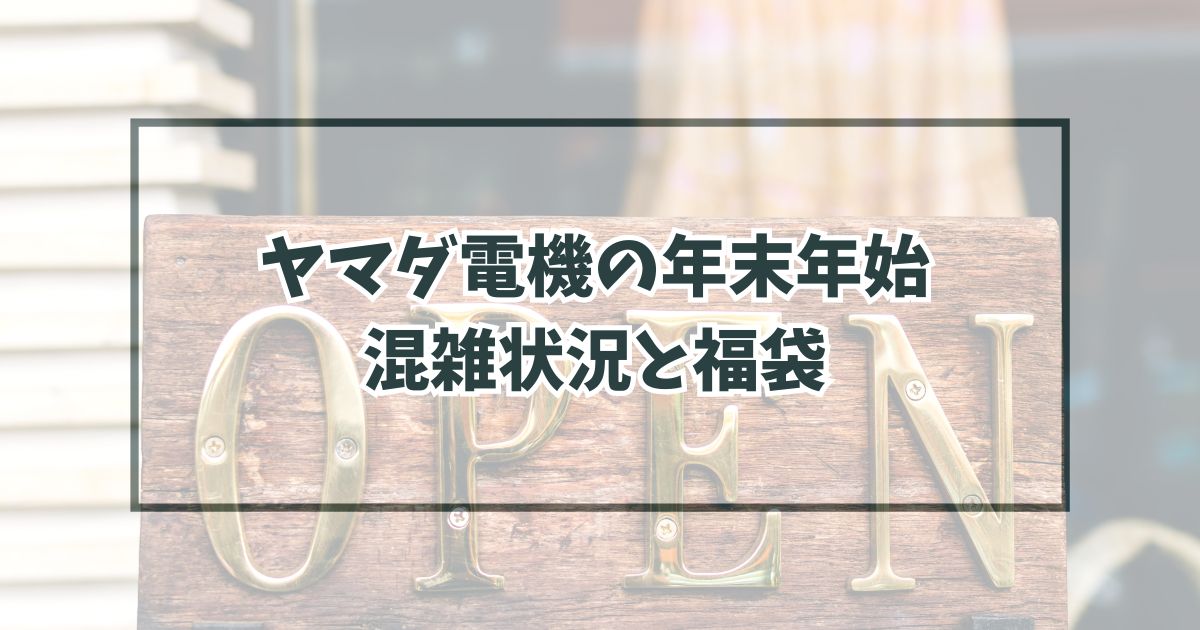 ヤマダ電機の年末年始2023-2024の営業日は？混雑状況と福袋も！