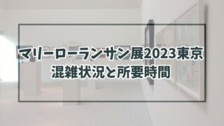 マリーローランサン展2023東京の混雑状況は？所要時間はどのくらい？