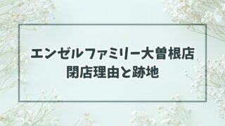 エンゼルファミリー 大曽根店の閉店理由は物価上昇が原因？跡地はどうなる？