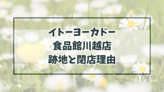 イトーヨーカドー食品館川越店の跡地どうなる？閉店理由は赤字店の閉店で経営改善へ！