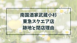 南国酒家武蔵小杉東急スクエア店の跡地は？閉店理由は高いから？