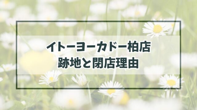 イトーヨーカドー柏店の跡地どうなる？閉店理由は衣食住揃う大規模店舗だったから？
